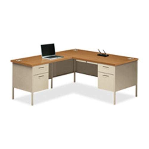 HON HONP3235RCL Right Pedestal Return Desk, 42&quot; x 24&quot; x 29-1/2&quot;, Harvest/Putty