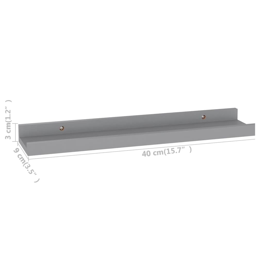 NusGear Wall Shelves 4 pcs Gray 15.7&quot;x3.5&quot;x1.2&quot;