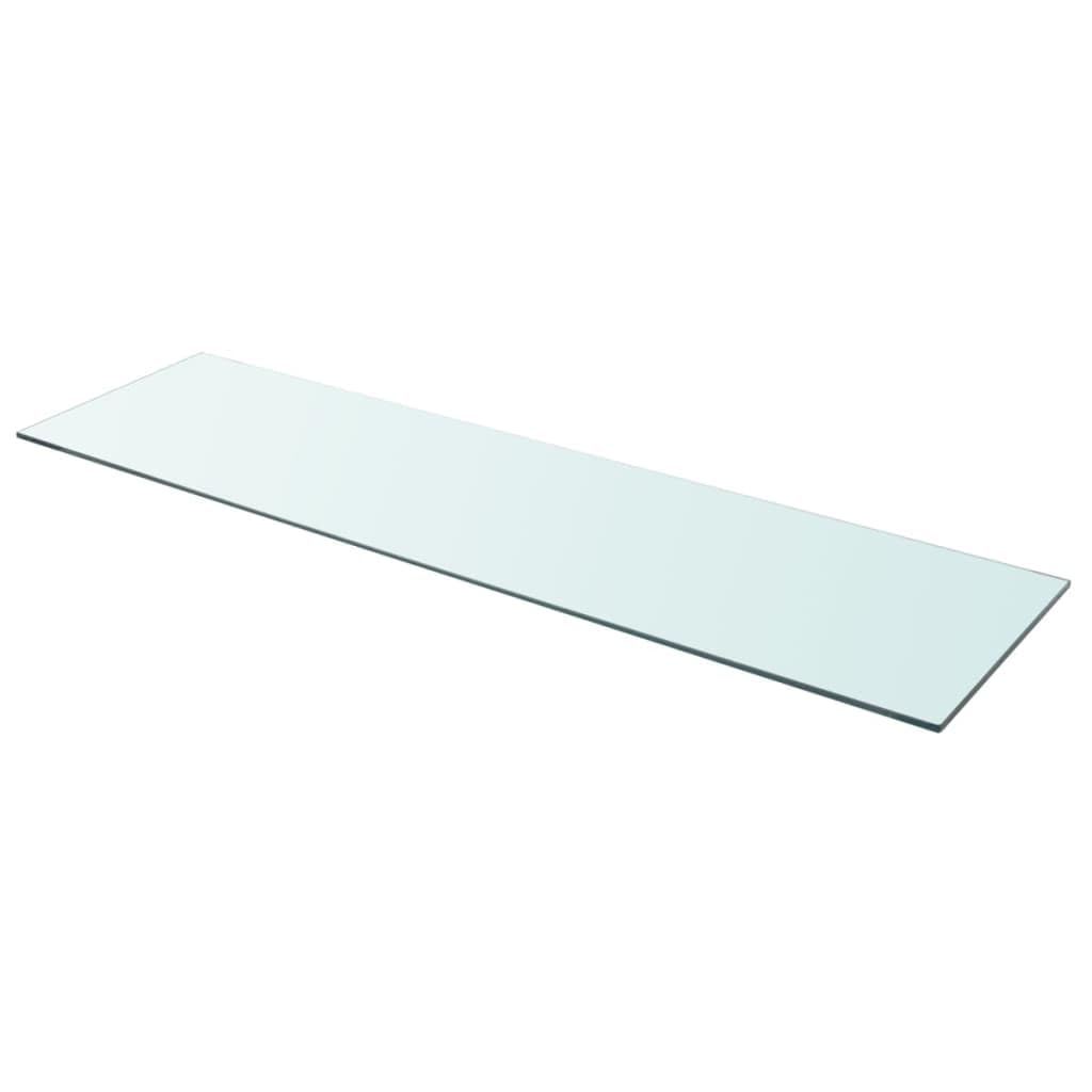 vidaXL Clear Tempered Glass Shelf Panel for Slatwalls - 43.3&quot;x11.8&quot; Design - Up to 33.1 lbs Load Capacity - Easy Clean Surface - Modern Home and Shop Display Accessory