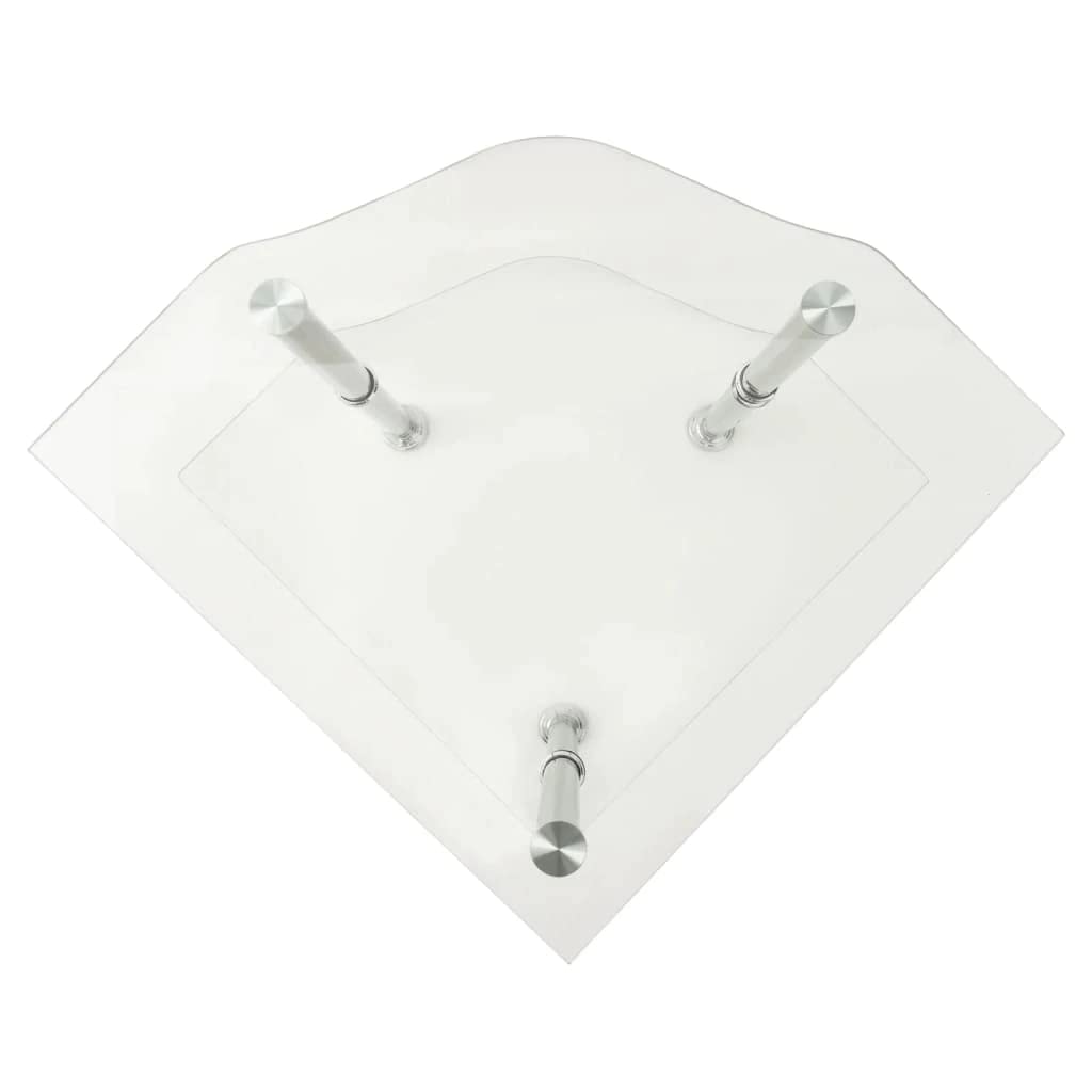 vidaXL 322793 2-Tier Side Table Transparent 38x38x50 cm Tempered Glass