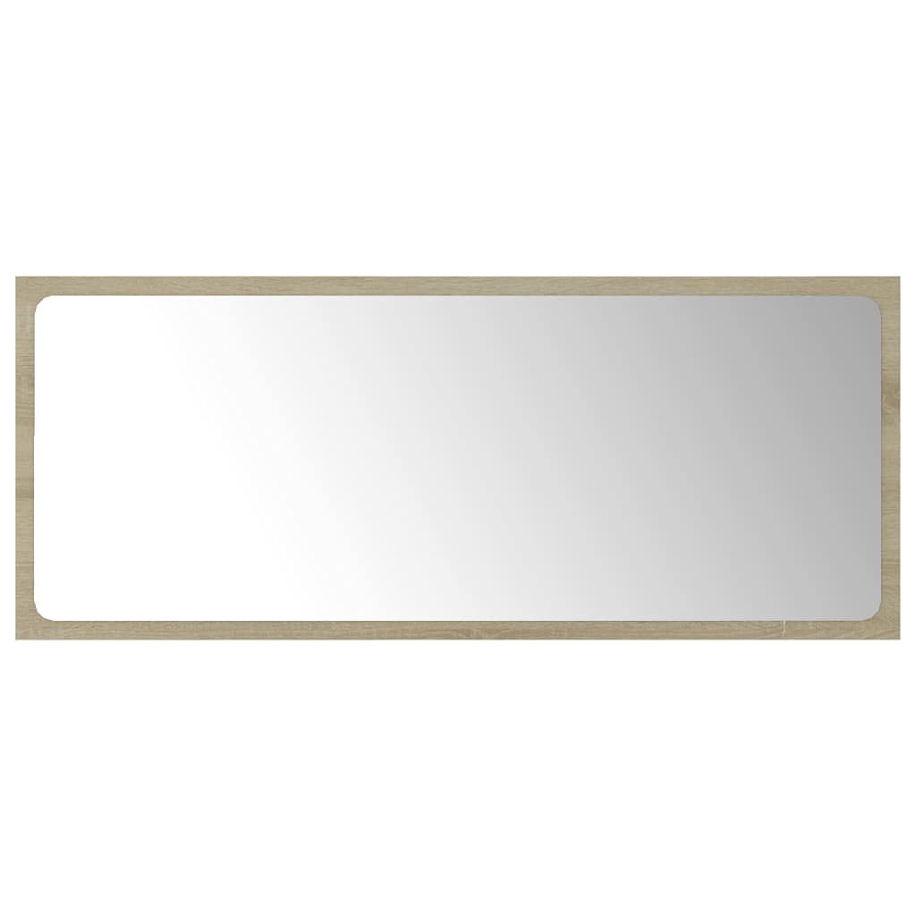 vidaXL Bathroom Mirror with Contemporary Design, Sonoma Oak Finish, Made of Engineally Provide a Unique Environment to Display Your Decor.