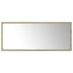vidaXL Bathroom Mirror with Contemporary Design, Sonoma Oak Finish, Made of Engineally Provide a Unique Environment to Display Your Decor.