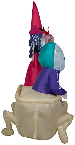 Gemmy Airblown Inflatable Lock Shock And Barrel In Tub Scene Disney, 5 Ft Tall, Brown