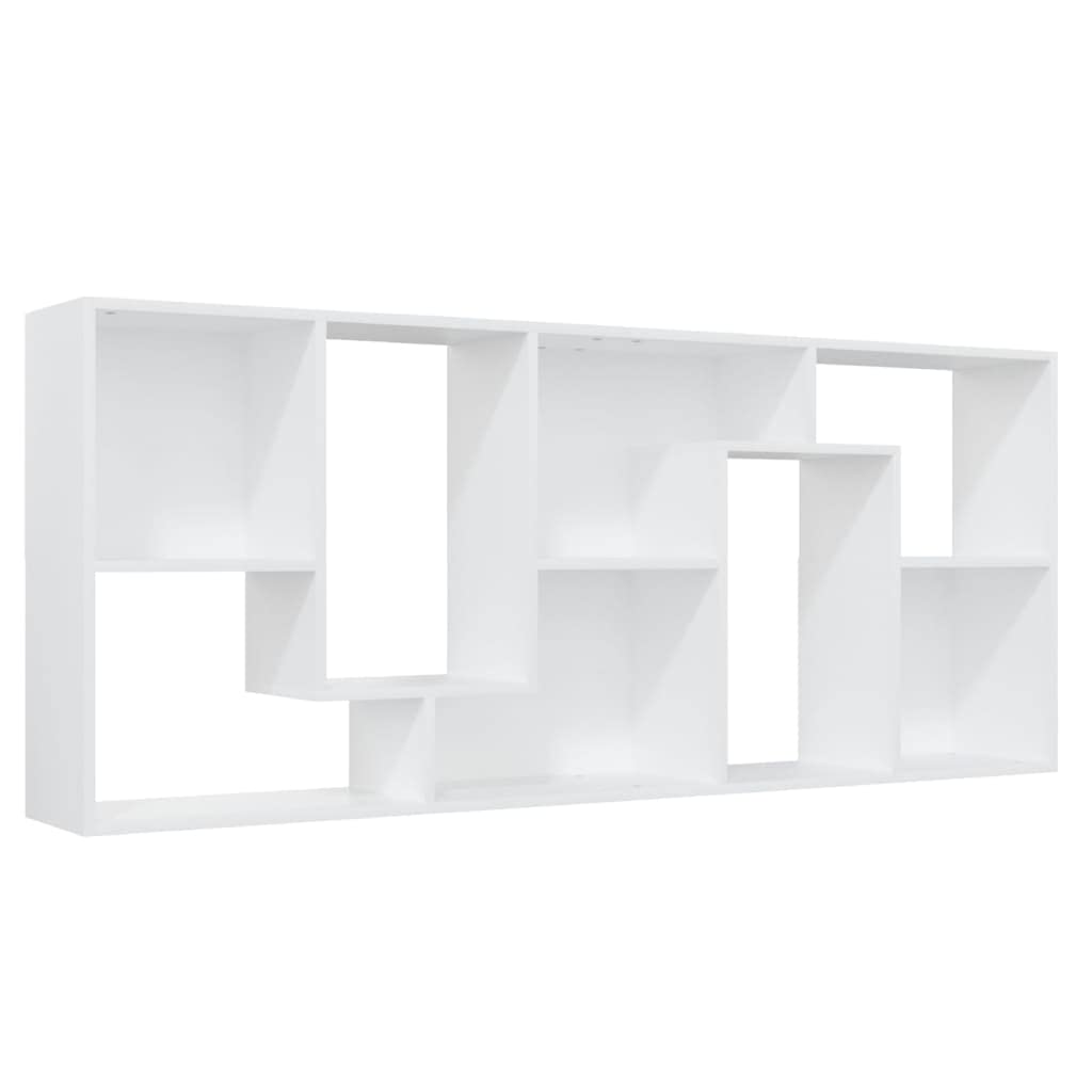 vidaXL Bookshelf, Book Cabinet Open Shelf Bookcase, Bookshelf for Office Living Room, Freestanding Shelving Unit, Scandinavian, White Engineered Wood