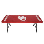 Collegiate Kwik-Covers Rectangle Plastic Table Covers, Bundle Of 2 (University Of Oklahoma, 6')