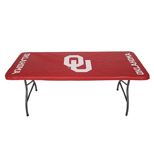 Collegiate Kwik-Covers Rectangle Plastic Table Covers, Bundle Of 2 (University Of Oklahoma, 6')