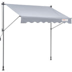 Vevor Manual Retractable Awning, 118' Outdoor Retractable Patio Awning Sunshade Shelter, Adjustable Patio Door Window Awning Ca