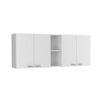 Tuhome Portofino 150 Wall Cabinet, Double Door, Two External Shelves, Two Interior Shelves -White