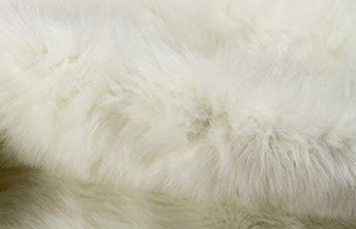 HomeRoots Decor 63-inch x 90-inch Off White, Polar Bear Faux Hide - Area Rug