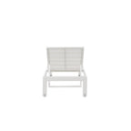 Pangea Home Breeze Modern Aluminum Patio Lounger in White Frame/Polyresin