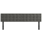 vidaXL Headboards 2 pcs Dark Gray 39.4"x2"x30.7"/34.6" Velvet