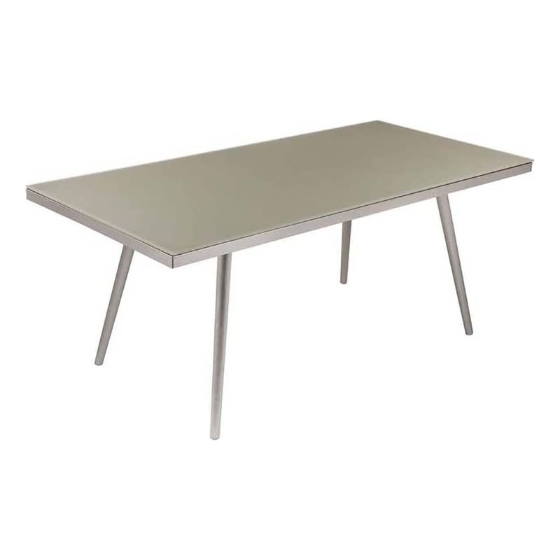 Pangea Home Chelsea 30" Modern Aluminum Dining Table in Slate Gray