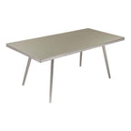 Pangea Home Chelsea 30" Modern Aluminum Dining Table in Slate Gray