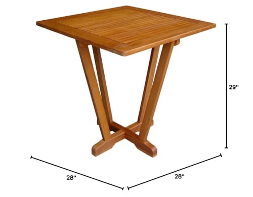 International Caravan Furniture Piece Royal Tahiti Outdoor 28" Square Inverted Pyramid Table
