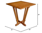 International Caravan Furniture Piece Royal Tahiti Outdoor 28" Square Inverted Pyramid Table