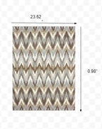 2’x3’ Ivory and Gray Abstract Strokes Scatter Rug
