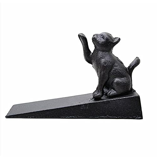 Eatingbiting Door Stopper Stops Cat Iron Durable Slip Resistant Anti-Collision Door Shield Cat Scratching Door Stopper Door Stop