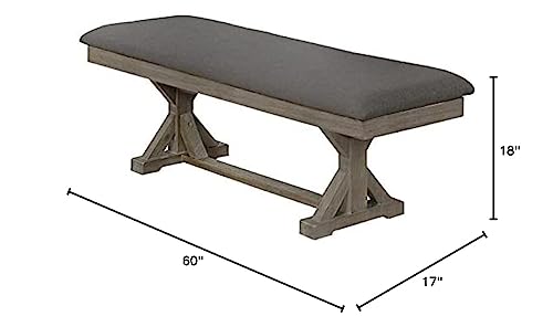 Best Quality Furniture Dining Bench (Single) Gray