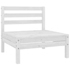 vidaXL Patio Lounge Set - 10 Piece Solid Pinewood Furniture, Rustic White Pallet Design, All-Weather Resistant, Ideal for Indoor/Outdoor Use