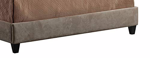 Leffler Home Donna Coffee Manor Belgrave Upholstered Bed With Rails And Footboard, King, Light Brown