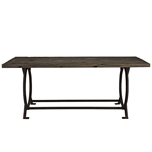 Rustic Wooden Top Dining Table