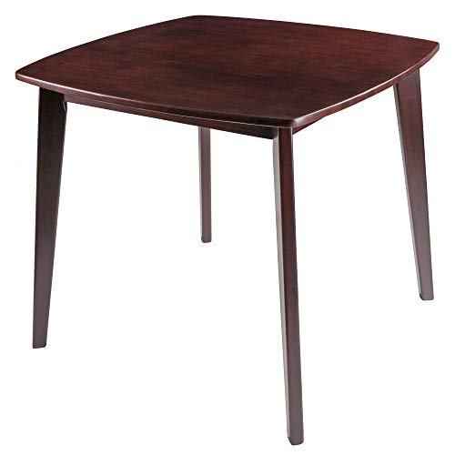 Pauline Dining Table - Elegant Solid Wood Table with Walnut Finish, 34" W x 34" D x 29.33" H, Perfect for Dining Room or Kitchen