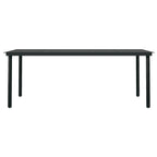 vidaXL 9-Piece Patio Dining Set - Black PE Rattan Chairs & Glass Table - Outdoor Furniture for Garden, Deck, Patio - with Cushions