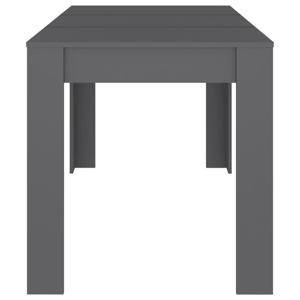 vidaXL Dining Table Gray 55.1&quot;x29.3&quot;x30&quot; Chipboard