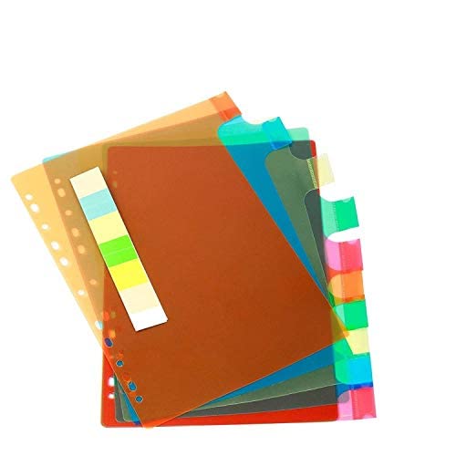 True-Ally A4 Binder Index Divider (10 Insertable tab Sheets) - Separat ...