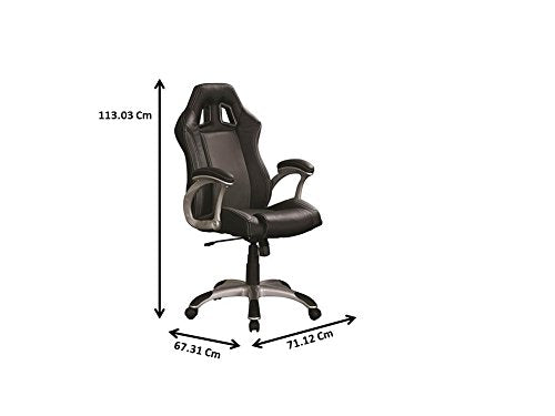 Coaster Home Furnishings Contemporary Black/Grey Office Chair with Air Ventilation, 28&quot; D x 26.5&quot; W x 44&quot; H (CO-800046)