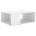 vidaXL White Engineered Wood Coffee Table - Stylish Rectangular Side Sofa Table for Living Room, Bedroom with 2 Shelves, Easy to Assemble - 35.4"x26.4"x13"