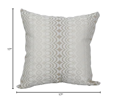 Blazing Needles Square Polyester Jacquard Throw Pillows, 17&quot;, Torero Dune 4 Count