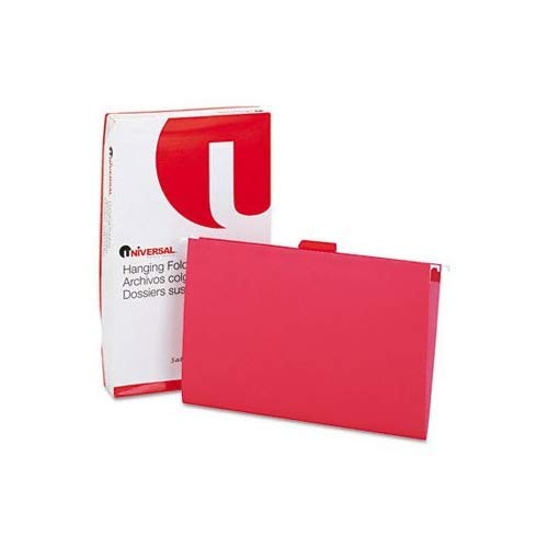 Universal Bright Color Hanging File Folders Folder,Hang,Lgl,25/Bx,Rd (Pack Of5)