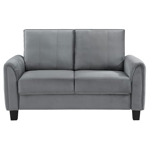 Coaster Home Furnishings Davis Upholstered Rolled Arm Loveseat Grey