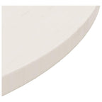 vidaXL Solid Pinewood Round Table Top for Dining, Coffee, and Garden Tables – White - Ø23.6"x1"