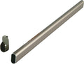 PHILLCO Oval Closet Rod CUSTOM CUT TO SIZE. Up to 94 inches long! Chrome, Satin Nickel, or Dark Bronze. Includes End Caps. (12 -