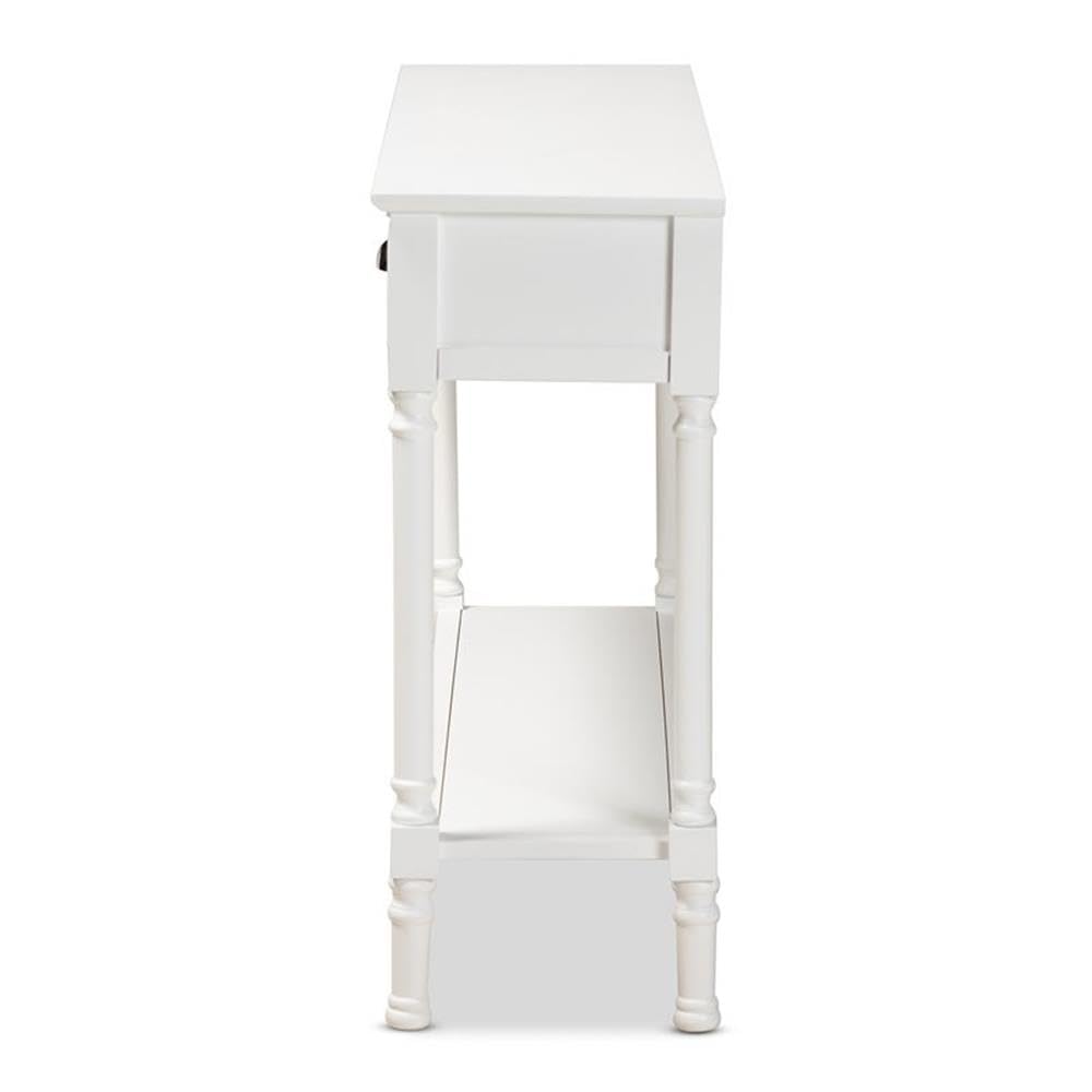 Baxton Studio Garvey French Provincial White Finished Wood 3-Drawer Entryway Console Table White/Wood