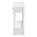 Baxton Studio Garvey French Provincial White Finished Wood 3-Drawer Entryway Console Table White/Wood