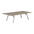 Pangea Home Chelsea 13x48 Modern Aluminum Coffee Table in Slate Gray