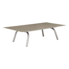 Pangea Home Chelsea 13x48 Modern Aluminum Coffee Table in Slate Gray