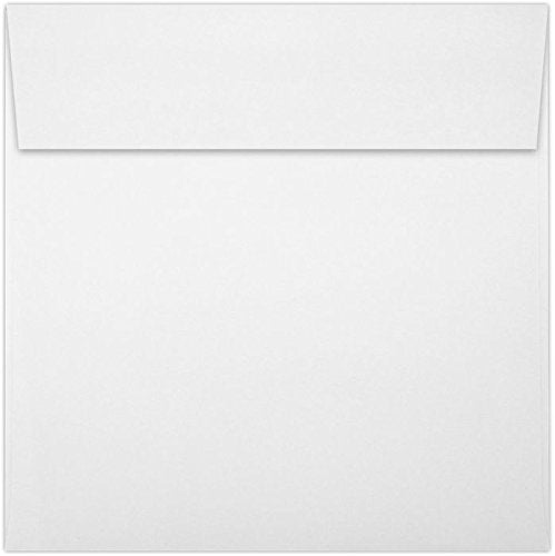 Luxpaper Square Invitation Envelopes | Peel & Press | 5 1/2' X 5 1/2' | White | 100% Recycled | 80Lb. Text | 50 Qty