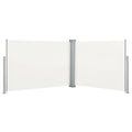 vidaXL Retractable Side Awning, Cream - Water and Wind Protection, Adjustable Width Up to 393.7, Suitable for Gardens, Patios, B