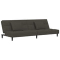 vidaXL Dark Gray Velvet Loveseat - 2-Seater Convertible Sofa Bed with Pillows | Comfortable Twin Sleeper for Living Room, Small Spaces