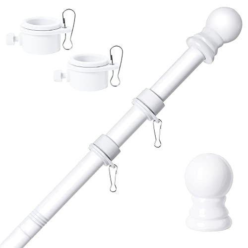 Rsotc Flag Pole For House - 6Ft Tangle Free House Flag Pole For 3X5 Flags,Rustproof Outdoor Flag Poles For Outside House Porch G