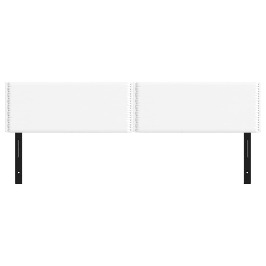 vidaXL Headboards 2 pcs White 31.5"x2"x30.7"/34.6" Faux Leather