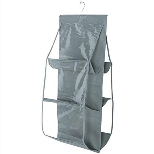 Peaktaste Hanging Handbag Organizer With 6 Large Clear Pockets  DustProof Closet Storage Holder For Purses, Clutches & Accesso