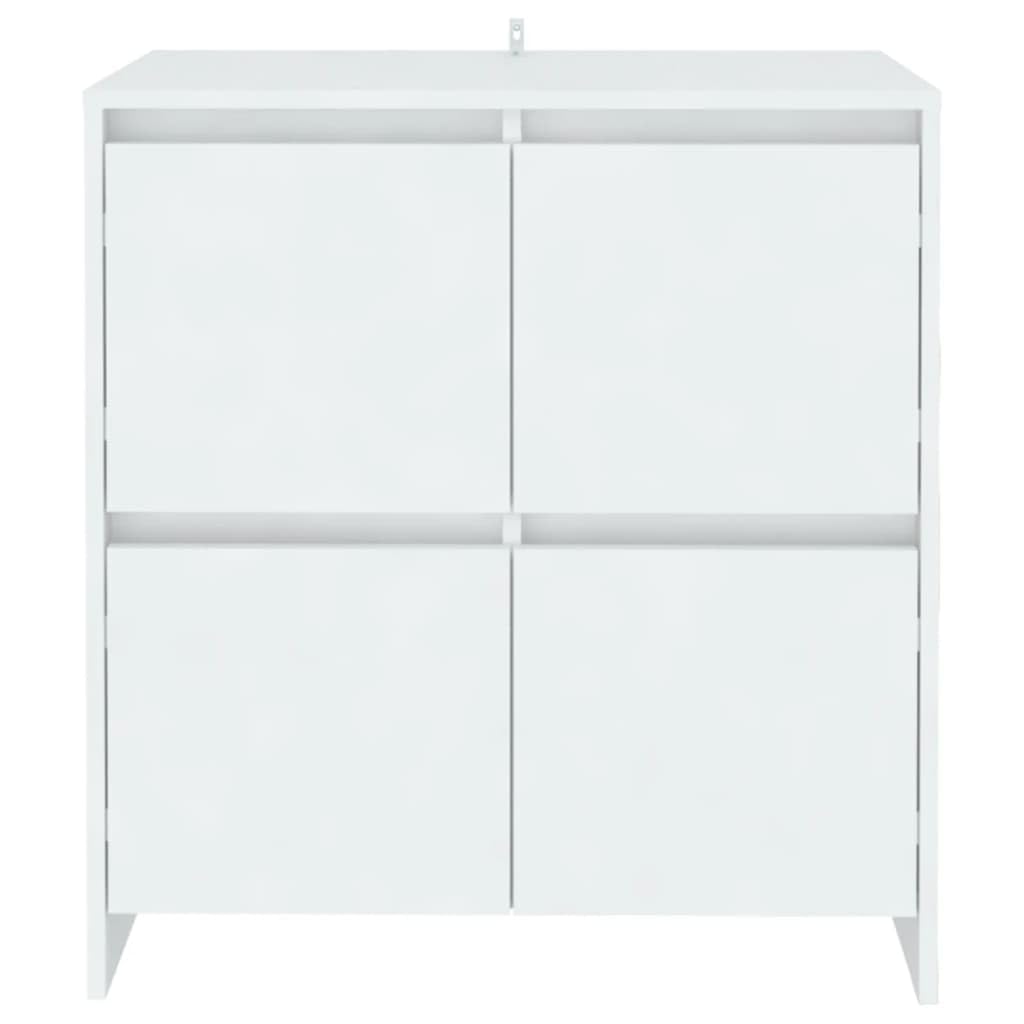 vidaXL Sideboard White 27.6&quot;x16.1&quot;x29.5&quot; Chipboard