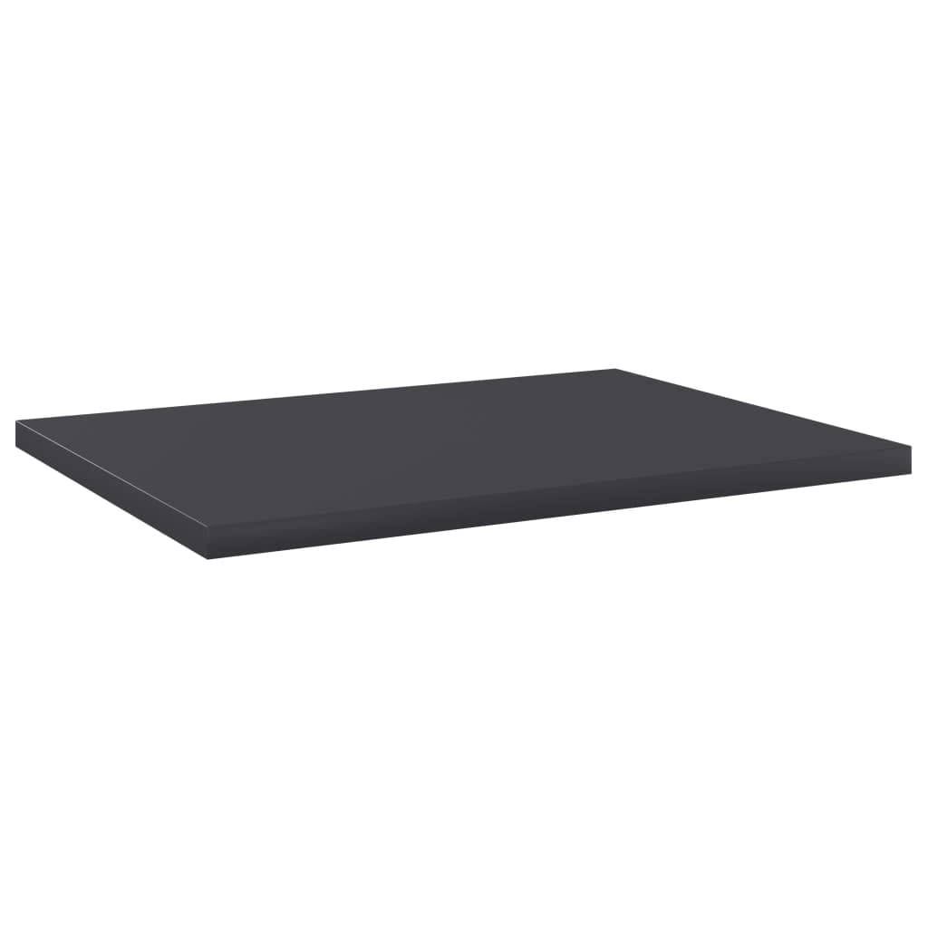 vidaXL Gray Engineered Wood Bookshelf Boards - Easy Installation, Replacement Panels, Durable Material, 15.7&quot;x3.9&quot;x0.6&quot; Dimensions, Set of 8