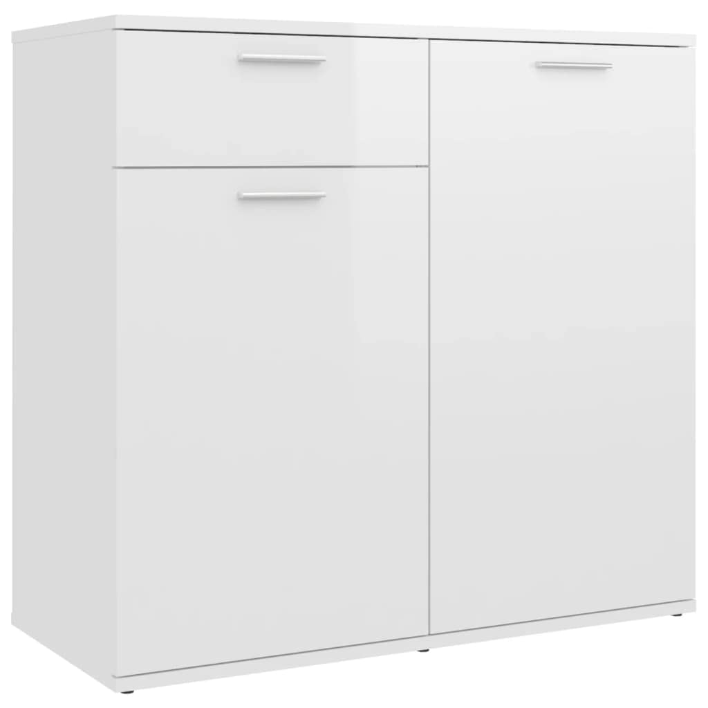 vidaXL Sideboard High-Gloss White 80 x 36 x 75 cm