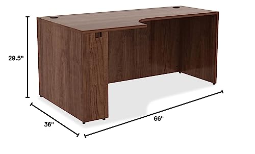 Lorell Credenza, Walnut, 66" X 36"